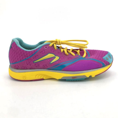 Newton Womens Motion Iii Running Shoes Pink W000414 Color Block Mesh Lace Up 10M
