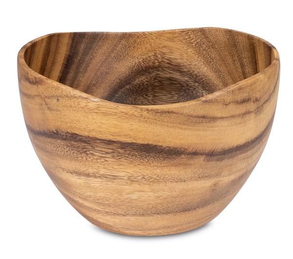 SchüSsel 19X13Cm Schale Holz Akazienholz Holzschale SalatschüSsel Natur Unikat-image