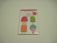 Scrapbooking New By Doodlebug Stickers Doodle-Pop Sunkissed Summer Treats Cones