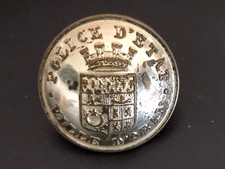Bouton d'uniforme de la police française à Oran - Algérie années 20/30