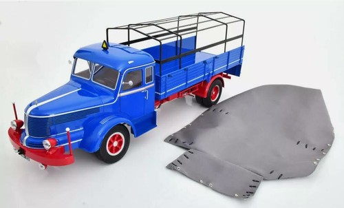 KRUPP TITAN SWL 80 BLUE/RED PLATAFORMA CON LONA ROAD KINGS RK180131 1:18 NEW - Imagen 11 de 12