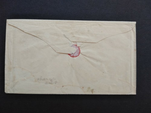 New York: Saratoga Springs 1848 (circa) Charge Box 383 Stampless Cover, Blue CDS - Picture 2 of 2