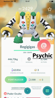 Pokemon TRADE - Regigigas with Hidden Power Psychic !! Read the Description
