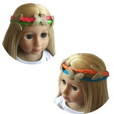 18 Inch Doll Headband Set of Two - Braided Hair Wraps Set