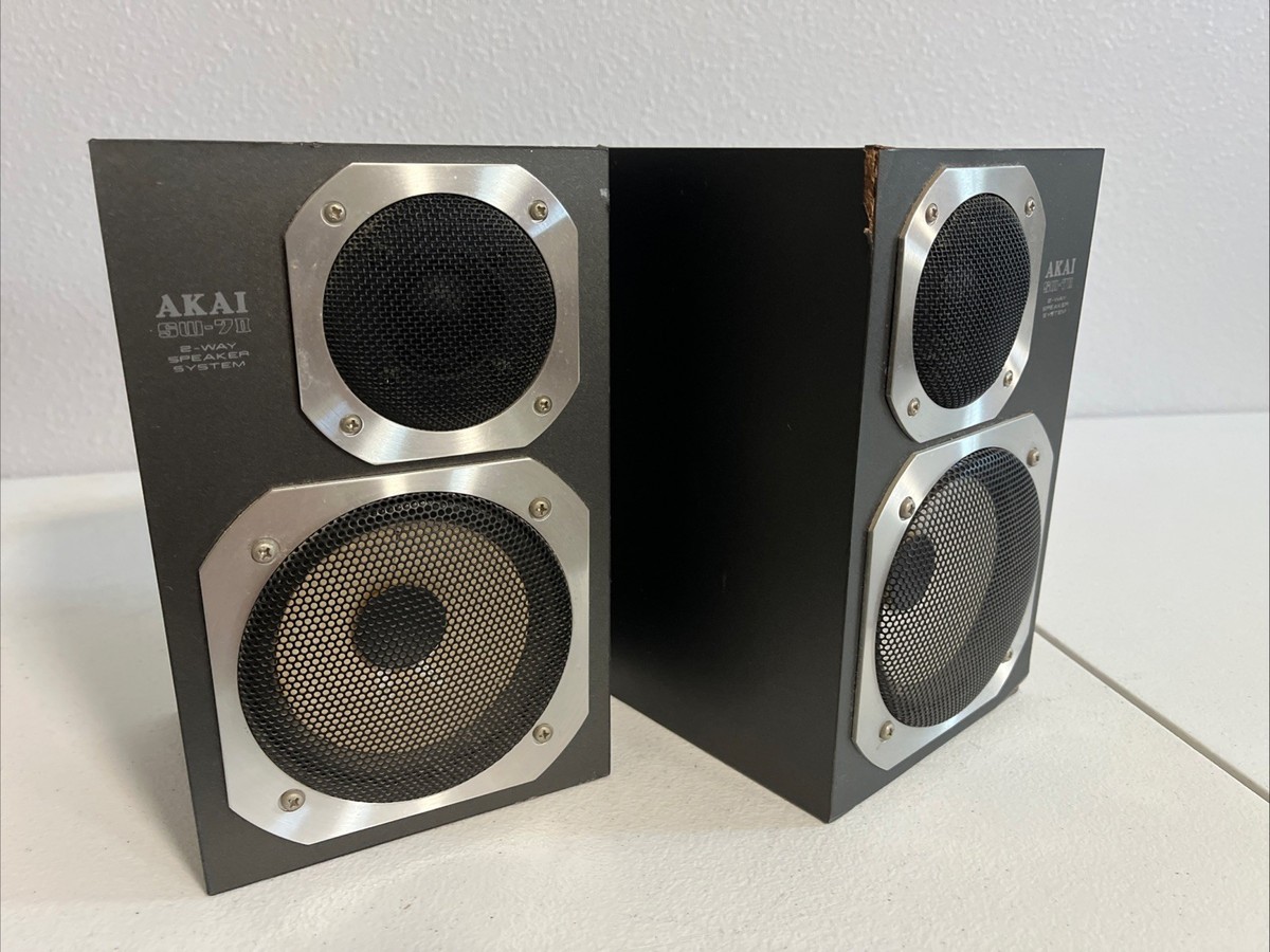 AKAI SW-7II 2 Way Speaker System Bookshelf 80W Vintage Japan | eBay