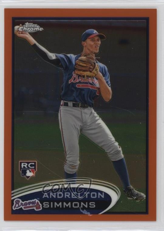 2012 Topps Chrome Retail Orange Refractor Andrelton Simmons #182 1f1