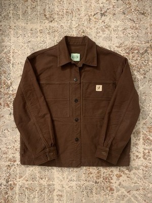 Size XL - Agolde RSVP Gallery Work Cotton Canvas Shirt Jacket Brown Made In USA