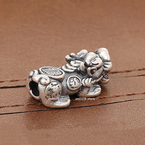 Colgante de Plata Fina Pura 999 Mujer Moneda Dragón 3D Pixiu Accesorio Cuentas Hágalo Usted Mismo - Imagen 11 de 50