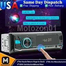 Single 1 Din Car Stereo Bluetooth FM Radio USB AUX Audio Receiver