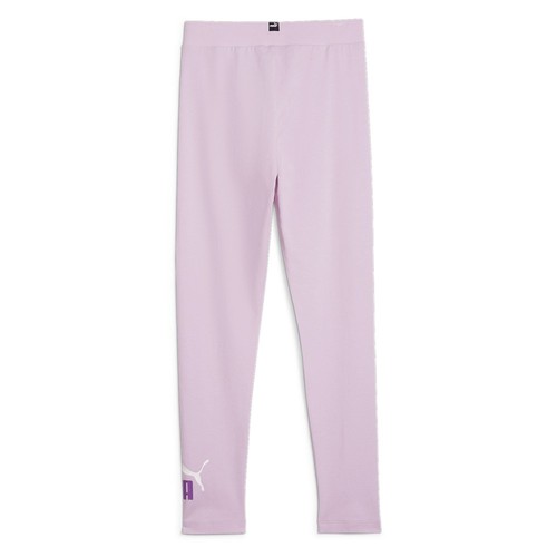 PUMA Essentials Logo Leggings Youth Girls Purple Athletic Casual 67113360 - Picture 2 of 2