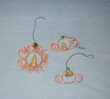 DDR-Weihnachtsbaum-Schmuck  "Figuren gehobelt"  im 3er-Set, natur, aus Holz