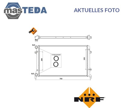 53404 KÜHLER WASSERKÜHLER MOTORKÜHLER NRF NEU OE QUALITÄT
