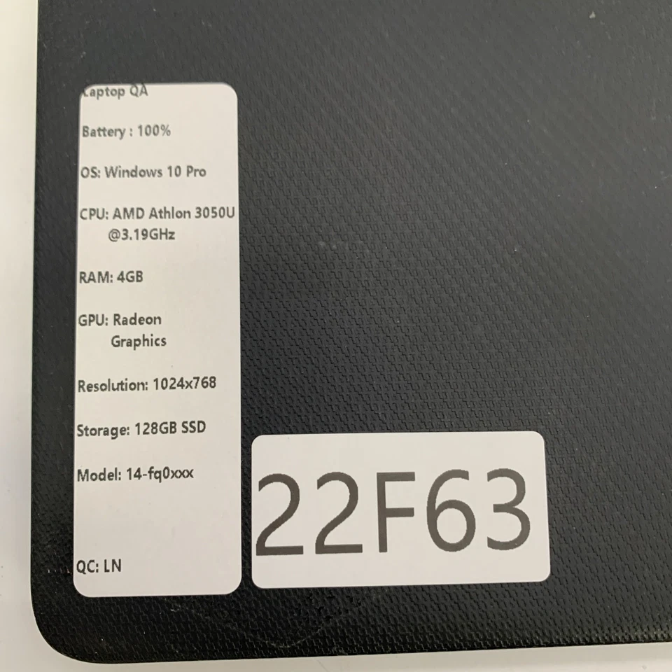 Portátil HP 14-fq0xxx Laptop AMD Athlon Plateado 3050u 4 GB Ram 128 GB SSD Win10P Foto 4 de 4