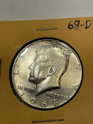 1968-D Kennedy Half Dollar, 40% silver, Uncirculated