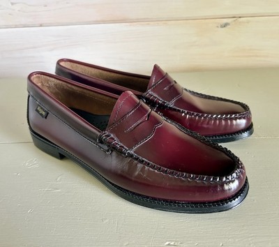Bass Weejuns Burgundy Leather Loafers Men s 5, Women s 7