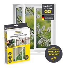 EASYmaxx Protection Pollen Moustiquaire Barres de Fenêtre 150x130 CM Gaze