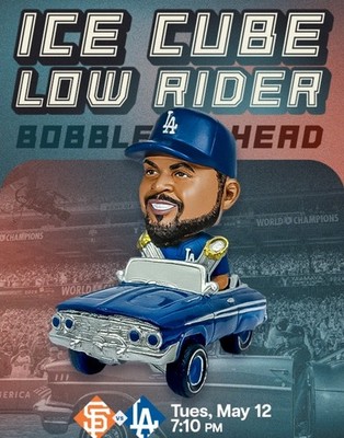 🏆🚙 Dodgers Ice Cube Lowrider WS Trophy Bobblehead 5/12/26 SGA