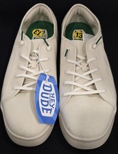 HEY DUDE Mens CODY M CANVAS SNEAKERS-Size 13 (New) In White/Stucco 