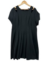 Lane Bryant Knit Stretch Dress Womens 22 Cutouts Classic Basic Neutral Essential