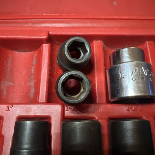 MAC Tools 8 Piece Shallow 1/2"Impact Socket Set 6 Point SAE 7/16" - 7/8"USA Made - Picture 12 of 16
