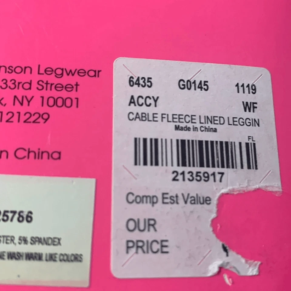 Leggings cálidos forrados de lana Betsey Johnson negros talla: pequeños medianos S/M nuevos con etiquetas Foto 4 de 4