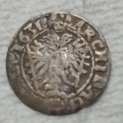 1627 Austria Silver Coin Double-Headed Eagle Circulated Uncertified Medieval
