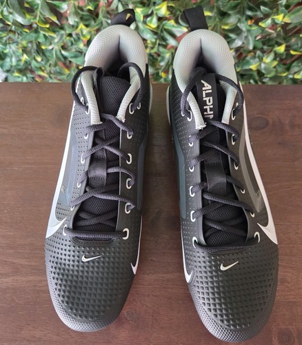 NWOB Nike Alpha Menace 4 Varsity Football Cleat Black White US Men Size 11 EU 45 - Afbeelding 7 van 12
