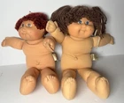 Cabbage Patch Dolls X2 1982 Yarn Hair No Clothes - READ
