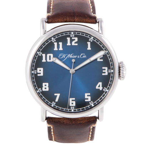 H. Moser & Cie Heritage Centre Seconds Blue Dial 42mm Steel