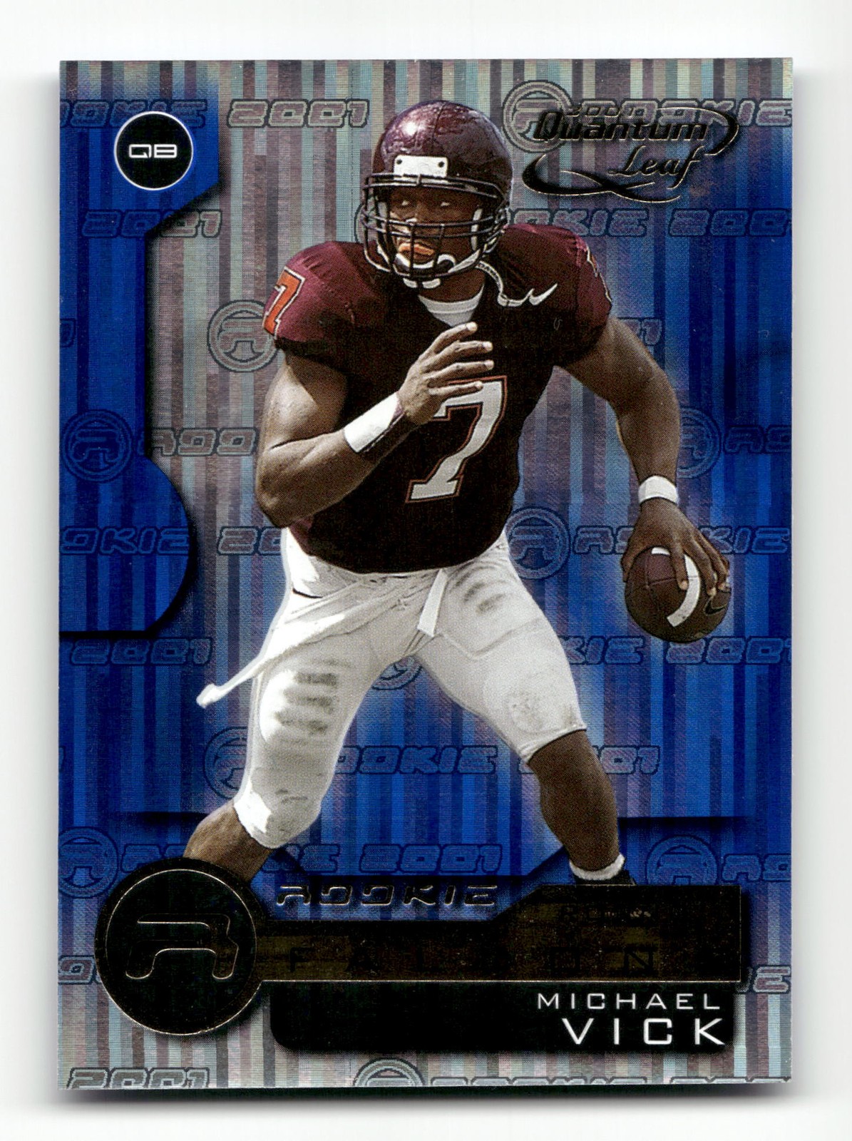 Michael Vick 2001 Quantum Leaf #201 Rookie Atlanta Falcons RC