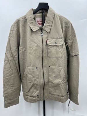 Levi's Canvas Work Jacket Stone Beige Trucker Style L