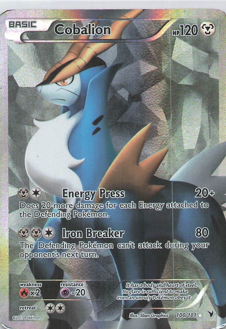 Cobalion (100 Full Art) Holo Ultra Rare Noble Victories 100/101 HP
