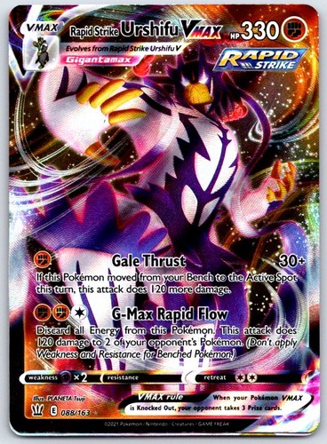 Rapid Strike Urshifu VMAX 088/163 Holo Ultra Rare Battle Styles Pokemon NM