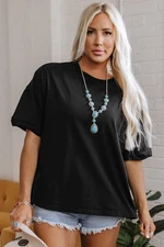 Ayra Loose Half Sleeve Hi Low Hem Top