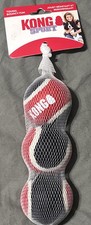 Kong Sport 2  Tennis Balls: 3pack No Squeak Bouncy Dog Toy-Fetch/Chew Toy