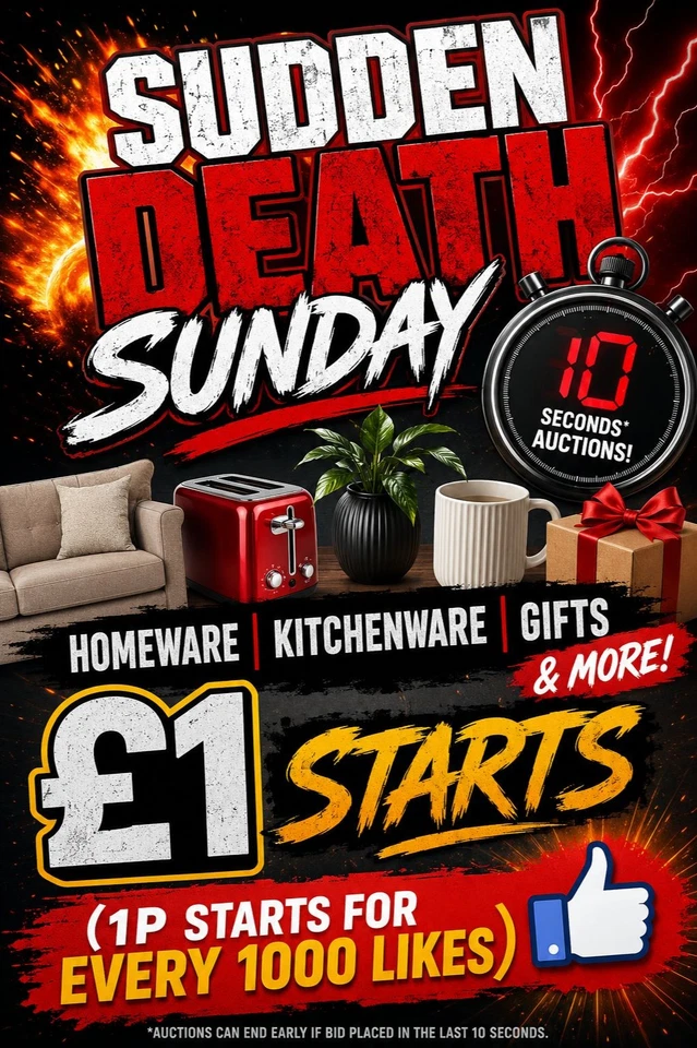 Warehouse Clearance - SUDDEN DEATH SUNDAY  + TSHIRTS & HOODIES