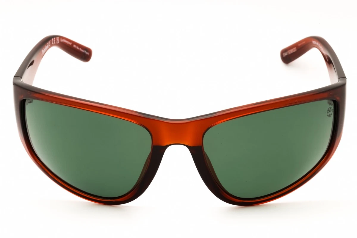 Timberland TB9288 48R Shiny Dark Brown / Green Polarized 66mm Men's Sunglasses