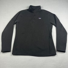 Patagonia 1/4 Zip Better Sweater Black Long Sleeve Fleece Pullover Women's XL