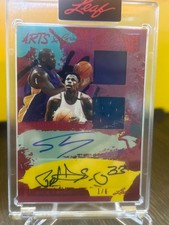 2023 LEAF ART OF SPORT SHAQUILLE O'NEAL PATRICK EWING DUAL AUTO 1/6 Jersey SP