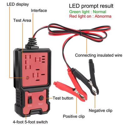 Universal Elektronischer Kfz Relais Tester für Auto Autobatterie Check 12V UK