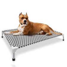 Elevated Outdoor Dog Bed, Large Size, Cotton Material, Non-Slip Feet