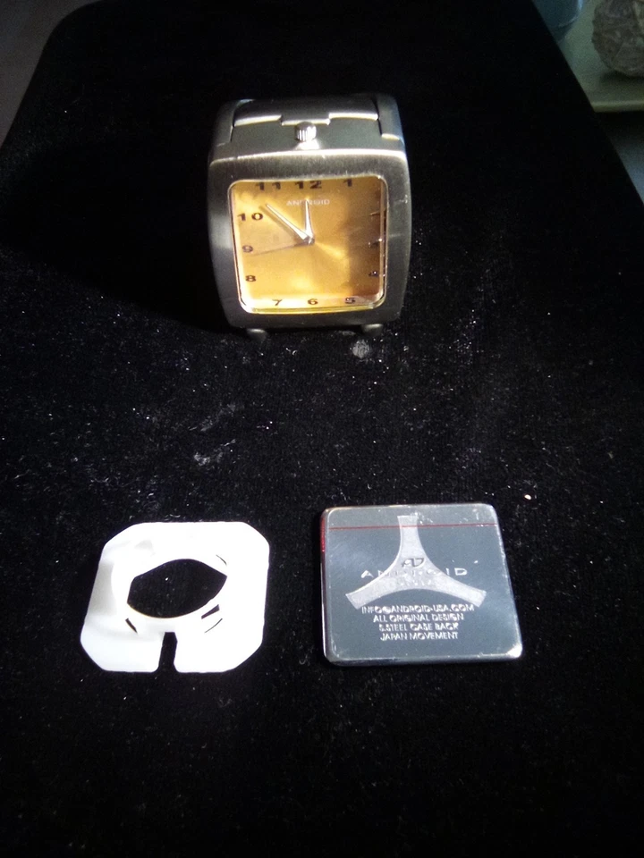 Rare Vintage ANDROID USA OKO Unique TV Clock Rose /Gold color Face Dial Desk - Image 4 of 4