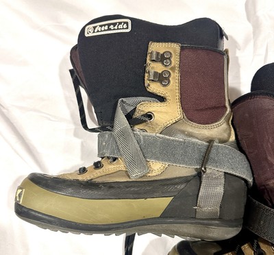 Airwalk Snowboard Boots Free Ride Size 5 Brown Green Gray