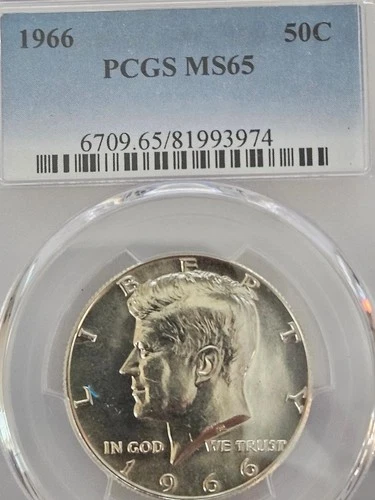 1966 PCGS MS 65 Kennedy Half Dollar 40% Silver 6709.65/81993974 Free Shipping