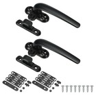 2pack Aluminum Alloy Window Handle Casement Window Sliding Lock Black Right Hand
