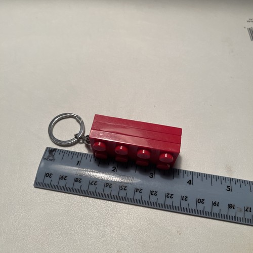 Red LEGO Block Keychain/Keyring with Light | eBay