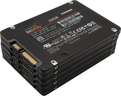 5 x Samsung SSD 860 EVO MZ-76E250 250GB SATA 2,5'' 90-99% Health