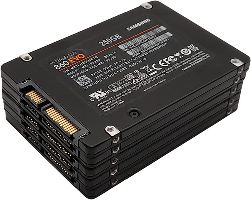 5 x Samsung SSD 860 EVO MZ-76E250 250GB SATA 2,5" 90-99% Health