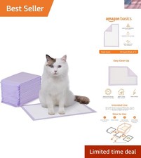20 Count Cat Litter Pee Pads with Odor Control  Fresh Scent, 16.9"L x 11.4"W