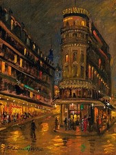 Paris at Night Tile Mural Kitchen Bathroom Wall Backsplash Ceramic 6x8